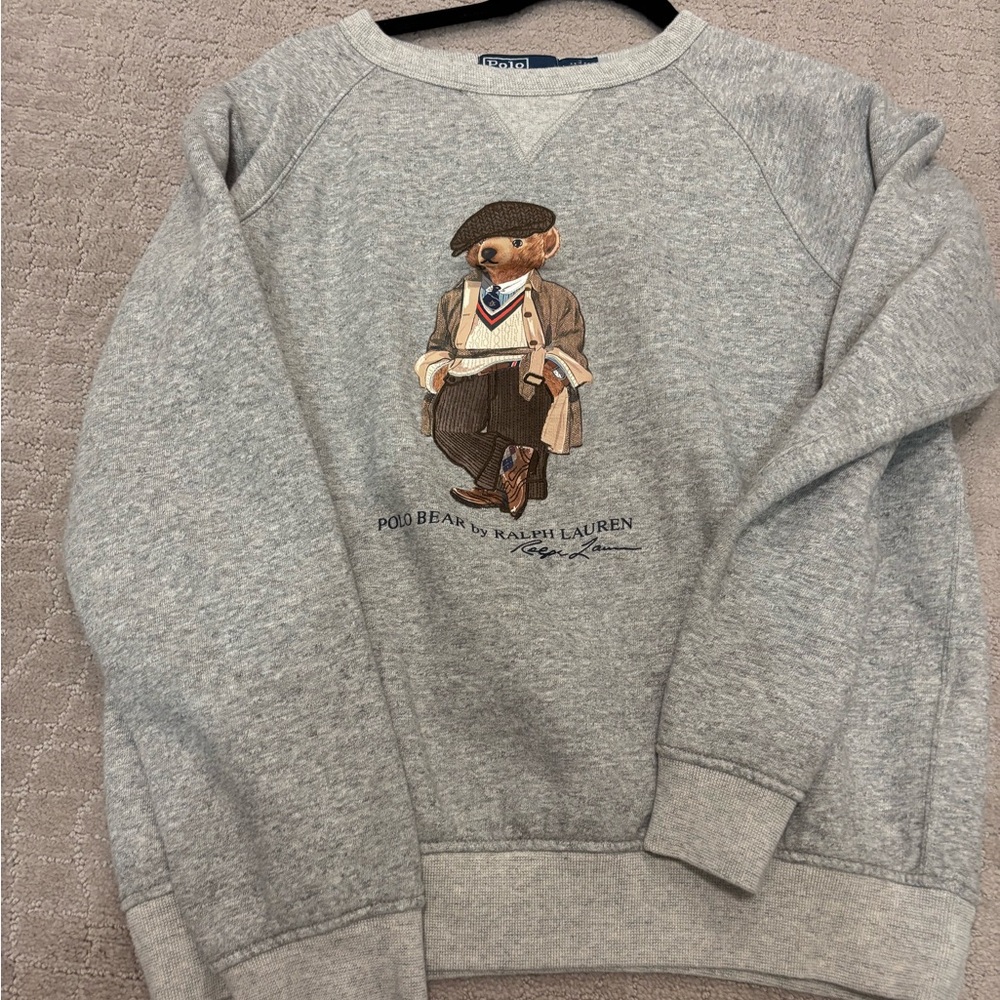 Ralph Lauren Grey Polo Bear Sweatshirt